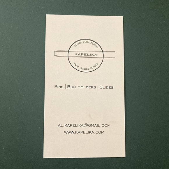 Handmade Copper Metal Oval Hair Pin Slide Barrette - Picture 9 of 14